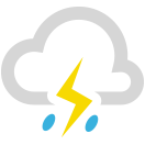 多雲午後短暫雷陣雨